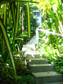 Steep paths in Luna Llena Hotel