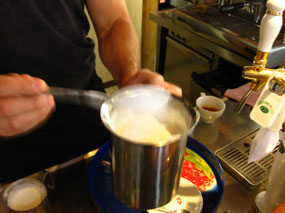 Vasja Makes His Special technigue Coffee for us !