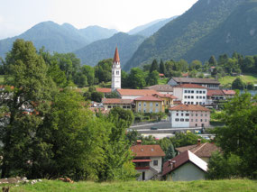 View of Beautiful Most na Soci area