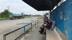 Random bus stop we were dropped off at