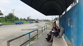 Random bus stop we were dropped off at
