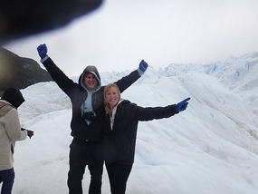 the summit of a peak on the perito moreno glacier