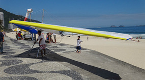 Hang glider ready to go