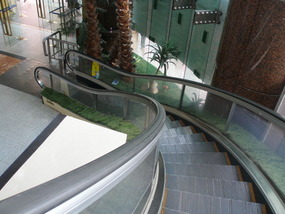 A curved escalator!