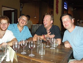 The guys at dinner, minus Mark