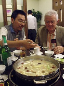Daddy and Wang have hotpot