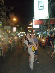 Me (and Ben) on Khao San Road
