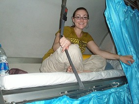 My bunk on the Chiang Mai train