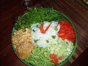 Fresh veg and nuts