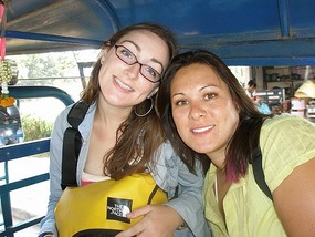 Me and Jamie in a tuk-tuk