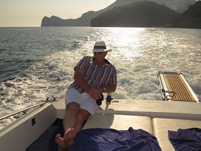 Rob on Frela heading back to Positano