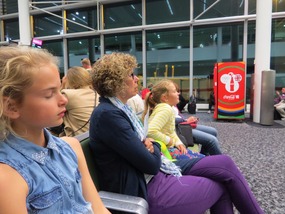 Waiting at gate to board; Heathrow No 3