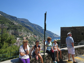 Positano - waiting for the SITA bus to Ravello
