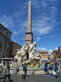 Piazza Navona, Bernini Fountain and Obelisk