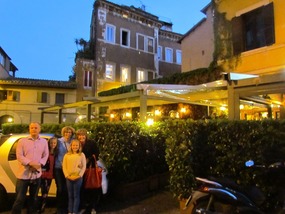 Our last night outside Taverna Trilussa