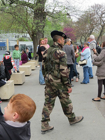 Paris - Military presence at Eifel Tower 