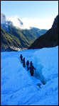 Trekking up the ice
