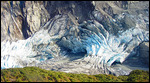 Where the glacier had caved in
