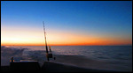 Great sun set on the way back in