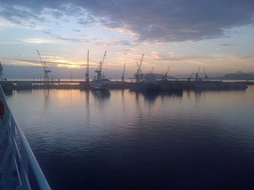 Sunrise over the harbor - Palermo, Sicily