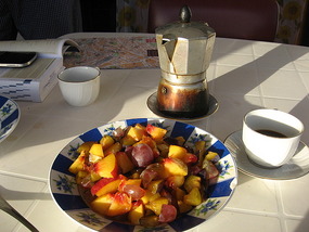 Breakfast at our place in Monreale