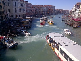 Morning traffic in Venice