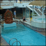 Marla at the indoor pool