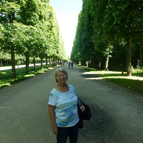 On the path in the gardens