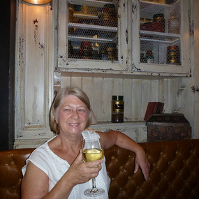 Wine at Antiquities cafe