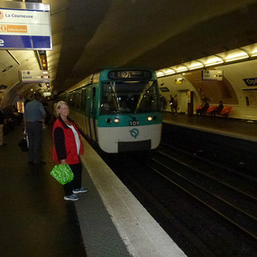 Waiting for the Metro train