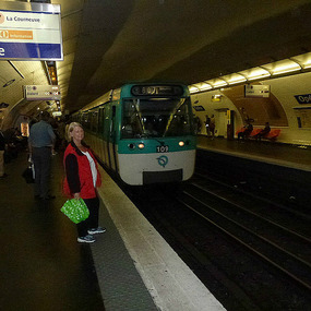 Waiting for the Metro train