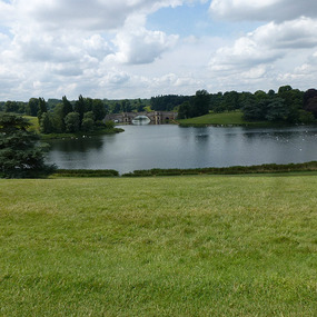Pond and footbridge