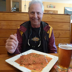 Cory's seafood enchilada