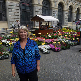 Flower show in the square