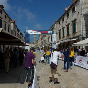 Dubrovnik 1/2 Marathon start and finish line