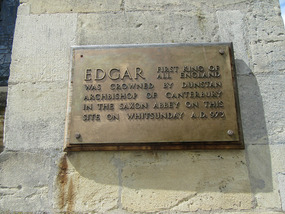 Edgar, 1st King of England, crowned at Bath Abbey