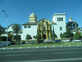 Building in Seville as we drove into town