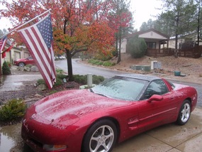 First snow of the year in Prescott