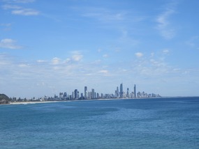 Skyscrapers of the Gold Coast from Burleigh Beach