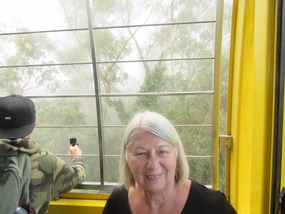 In the Skyway, highest cable car in Australia