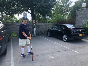 If the Jeep was electric we could park here