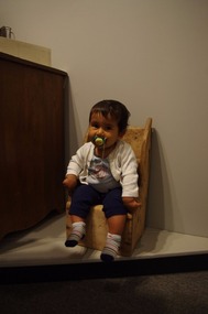 Rhys demonstrating the potty use