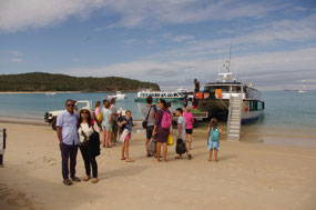 Unloading the boat