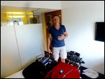 Our tiny hotel room in Tokyo
