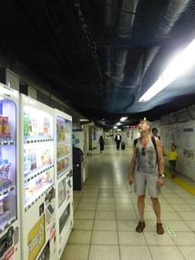 Vending machines in a subway station
