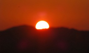Sunrise from hotel window