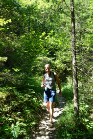 Walking in the woods above Lake Bohinj