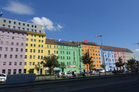 Colourful buildings, Vienna