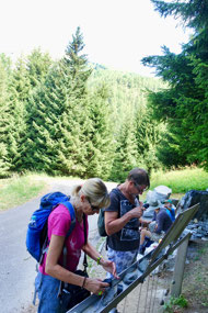 Examining rock samples