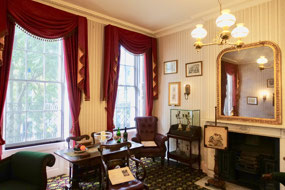 The parlour — Dickens loved sitting in that chair